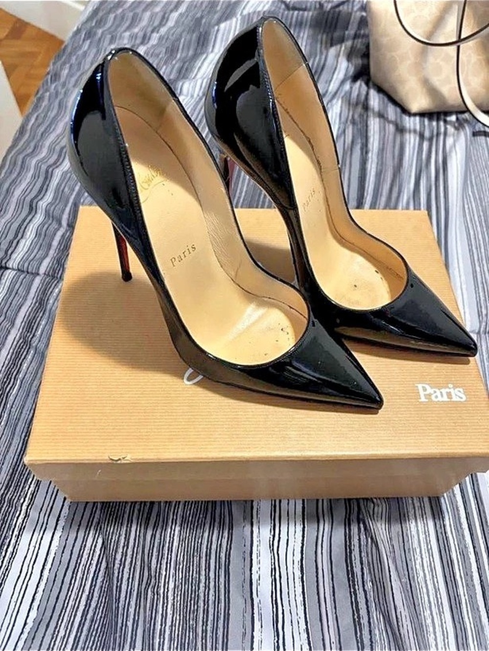 Christian Louboutin So Kate 120 Patent Leather Pumps Black Patent Pumps